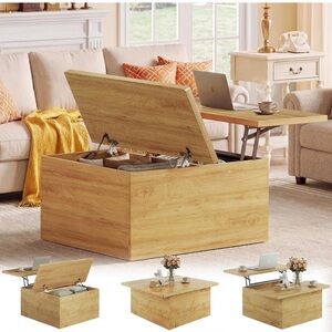 BNIB Wooden Lift-Top Coffee Table with Storage